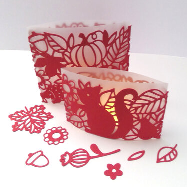 Zwei Herbstlichter Plotterdatei SVG DXF FCM - Plotting