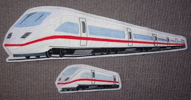 Schnellzug 2 Stickdatei Zug Lok Eisenbahn - Sticken