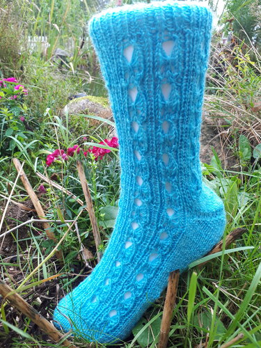 Strickanleitung Socke " kleine Schmetterlinge"