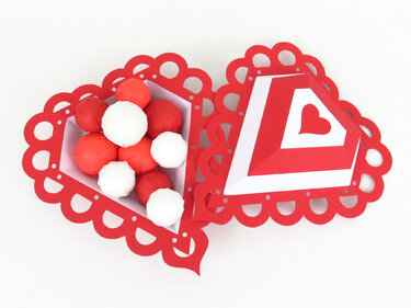 Geschenkverpackung – Herz – Bastelanleitung und Vorlagen