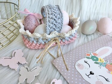 Osterkörbchen- Häkelanleitung von Wolldiamant