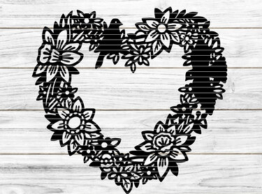 Osterherz Plotterdatei SVG DXF - Plotting