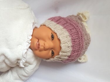 Strickanleitung Babymütze, Baby-Mütze, ca. 3 - 8 Monate - Bild 5