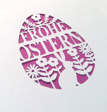 Karte Frohe Ostern Plotterdatei SVG DXF FCM - Plotting