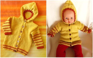 Babyjacke mit Kapuze - 4-12 Monate - Bild 3