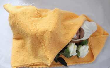 Machine knitted blanket BB0005 - Knitting