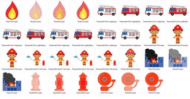 Feuerwehr Feuerwehrmann Stickdatei - Sticken