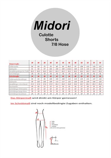 Culotte Midori pants pattern for short, 7/8, and full-length trousers. - Sewing