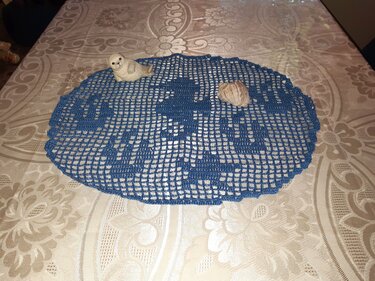 Tischdecke / Deckchen "Maritim Seestern" - Häkeln