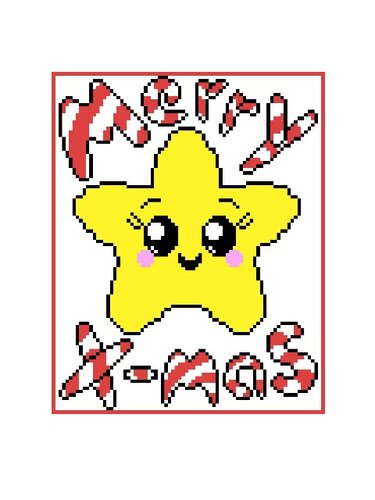 Häkelmuster * Merry X-Mas STAR * Grafik für FM Decke - Häkeln