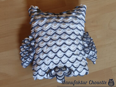 Kissen weiße Eule - Häkeln