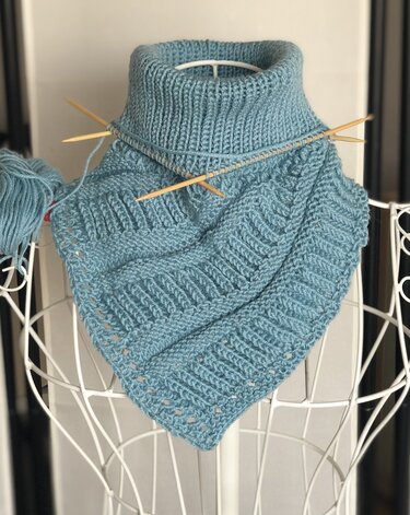 Keilkragen Patent-Rippen - Stricken