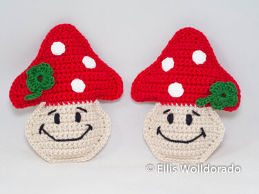 Glücksbringer-Pilze, Häkelanleitung