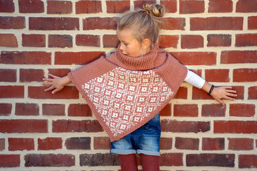 Strickanleitung Poncho Annabelle in den Größen 98 bis 152, von 3-12 Jahren - Bild 5