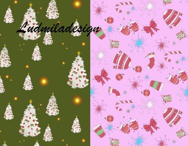 Christmas Digital paper packaging - Crafts
