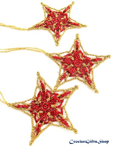 Crochet Pattern Christmas Star Ornaments (15)