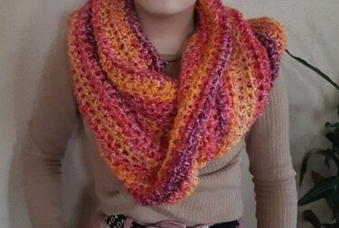 Anleitung Knalliger Möbiusloop für Anfänger - Häkeln