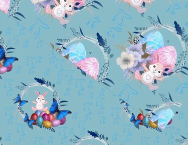 Seamless digital paper Sweet Easter Bunny - Crafts