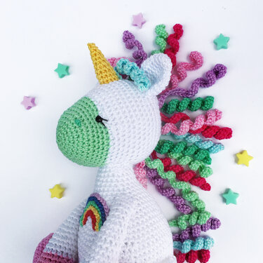 Amigurumi Unicorn with Rainbow Crochet pattern