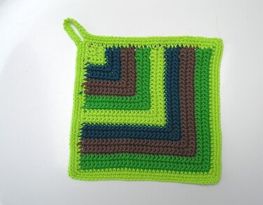 Häkelanleitung Topflappenset "Kiwi"