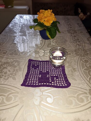 Untersetzer Katze häkeln