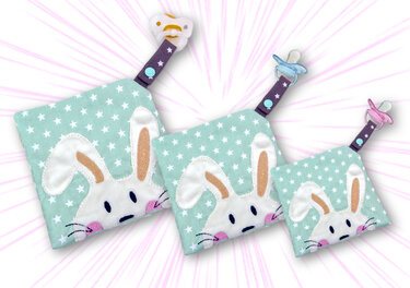 Stickdatei Schmusetuch Hase ITH drei Größen - Sticken