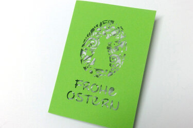 Karte Osterhase Plotterdatei SVG DXF FCM - Bild 4