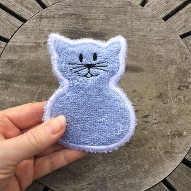 WaschPad Katze Stickdatei VL2 ITH 10x10 cm - Sticken