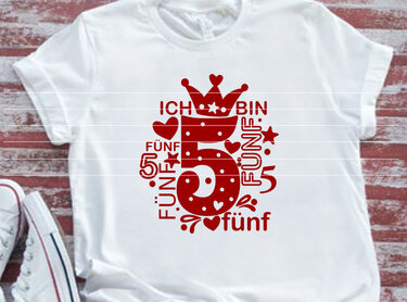 Zahl 5 Plotterdatei SVG DXF FCM - Plotting