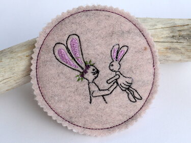 ITH Stickdatei Untersetzer Ostern 5 Motive - Sticken