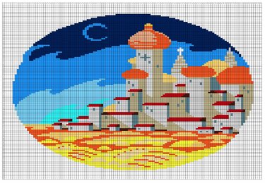 Palace Cross Stitch PDF Pattern - Embroidery