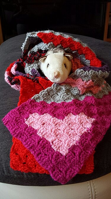 Schal  "Mein Herzchen" - Häkeln