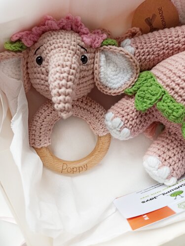 elephant rattle - Crochet pattern