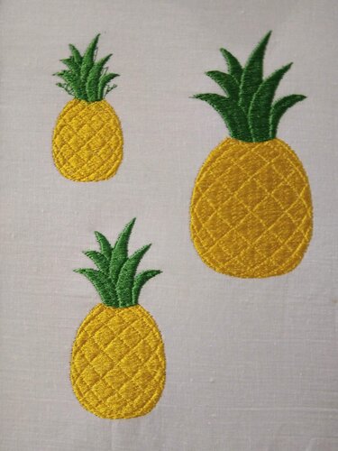Pineapple embroidery designs