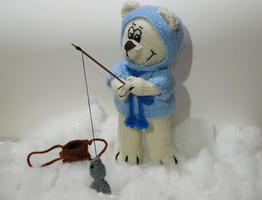 Pattern Fisher Polar bear amigurumi - Knitting