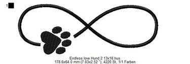 Endless Love Hund 2 13x18 - Sticken