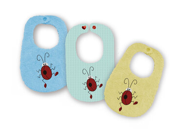 Stickdatei Lätzchen Marienkäfer Applikation ITH ab 16x26 - Sticken