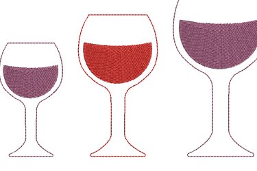 Wineglass embroidery design