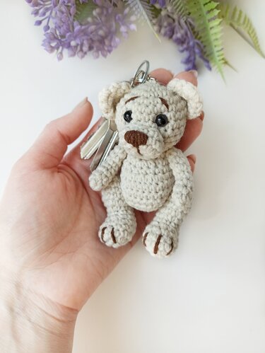 Crochet bear pattern, Amigurumi mini teddy bear pattern