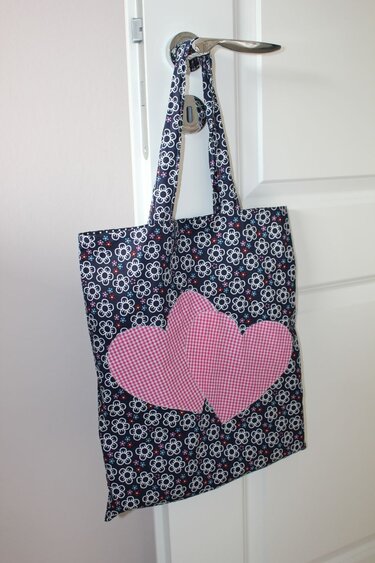 Nähanleitung für doppelt genähten Stoffbeutel