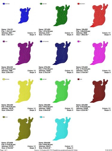 Machine Embroidery Design Bear Silhouette