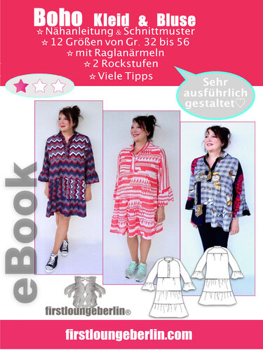 BOHO Kleid & Bluse oversize Stufenkleid Damenkleid Longbluse Umstandskleid - Bild 10