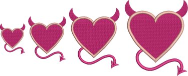Devil Heart Machine Embroidery Design