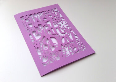Happy Birthday Karte Plotterdatei SVG DXF FCM - Bild 2