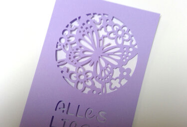 Karte Schmetterling Plotterdatei SVG DXF FCM - Plotting