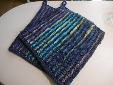 Topflappen  /  Spüllappen "Schatten" - Stricken