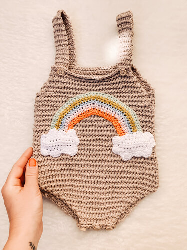 Baby Jumpsuit COLORS OF HOPE Crochet Video Tutorial and PDF