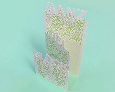 Faltkarte Ganz viel Glück Plotterdatei SVG DXF FCM - Bild 7