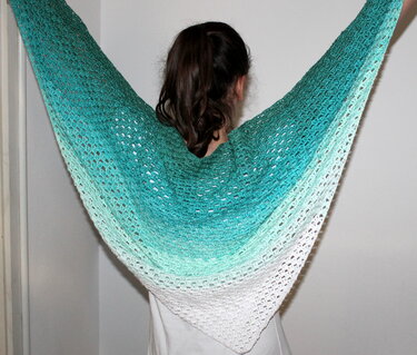 Clear Blue Sea scarf crochet pattern