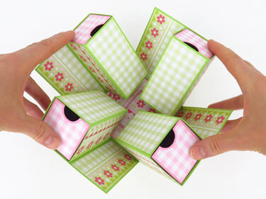 Explosionsbox mit Schubladenboxen – Bastelvorlagen und Anleitung - Basteln